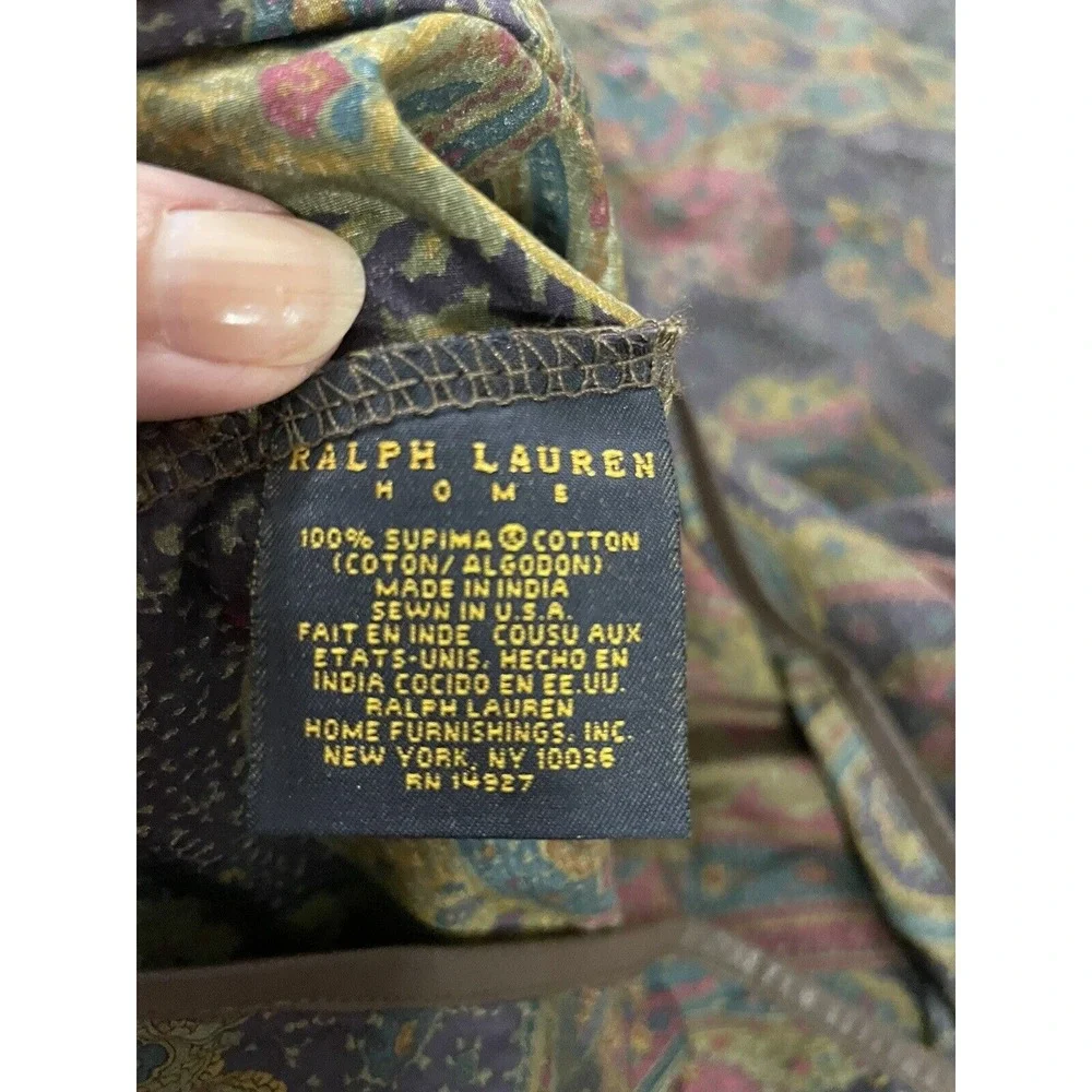 RARE Vintage One (1) Ralph‎ Lauren Pomeroy Plum KING Pillowcase